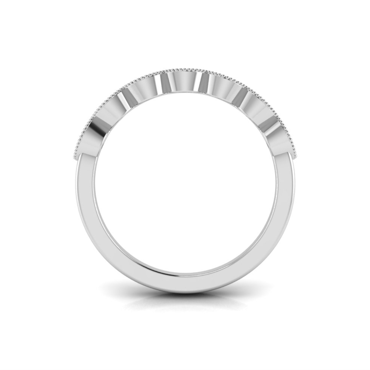 .15 Ctw Colorless Moissanite Infinity Milgrain Stackable Band